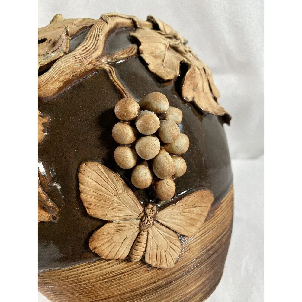 Antique Signed Pottery Mission Arts and Crafts VASE Cache Pot (Circa 1900-1915)